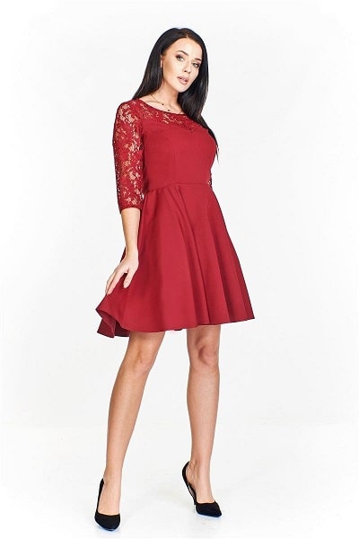 czerwona elegancka sukienka